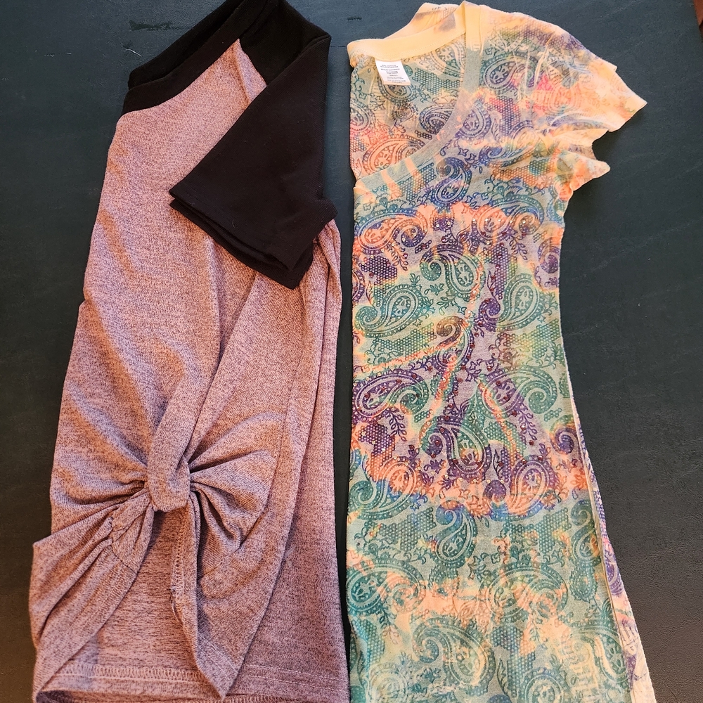 Black and Gray Knot Top and Paisley Dress